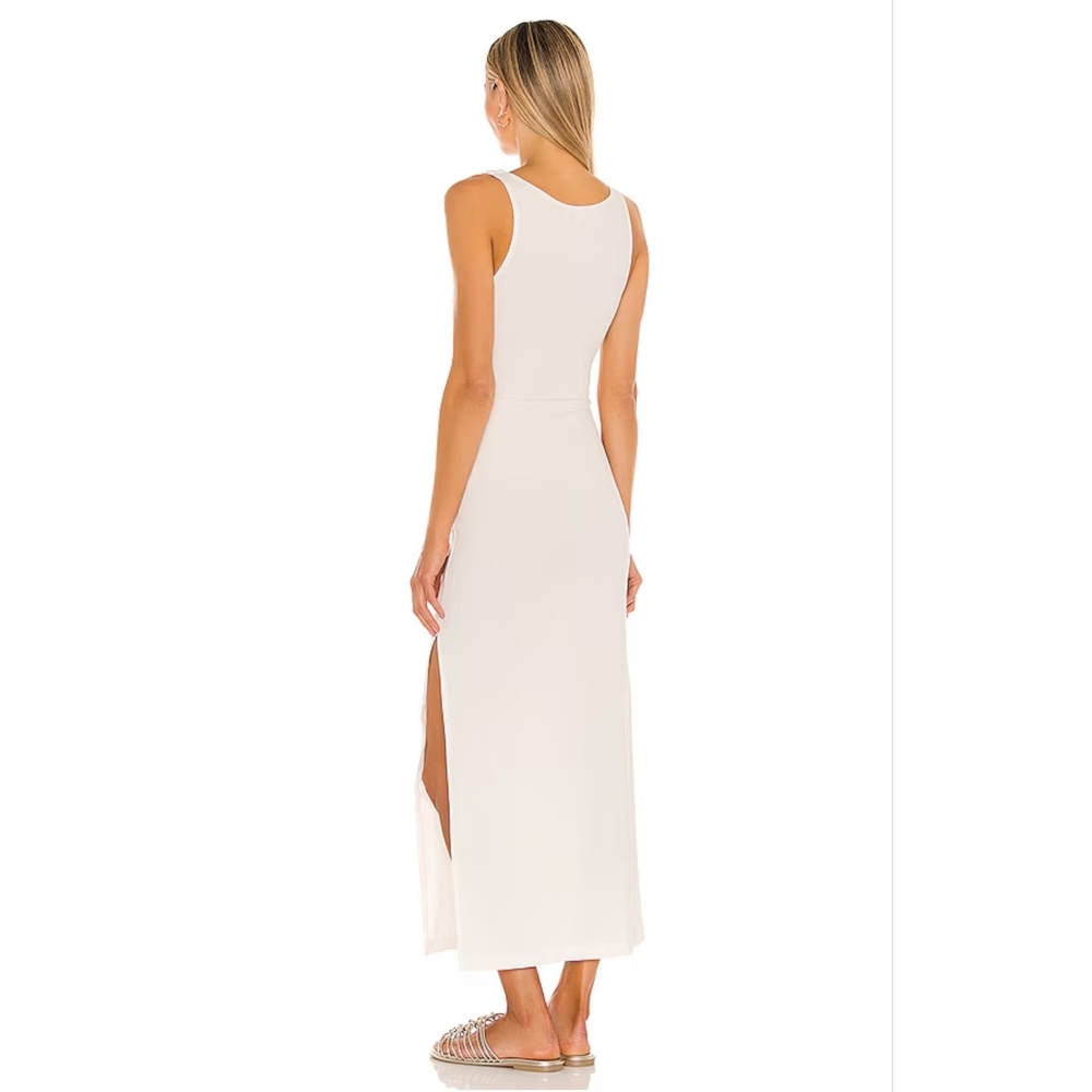 NWT L'Space Nico cut-out midi dress in cream size medium - Picture 3 of 14